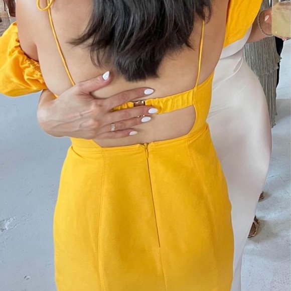 Significant Other - yellow mini dress size US 2/AUS 6 - Picture 4 of 4